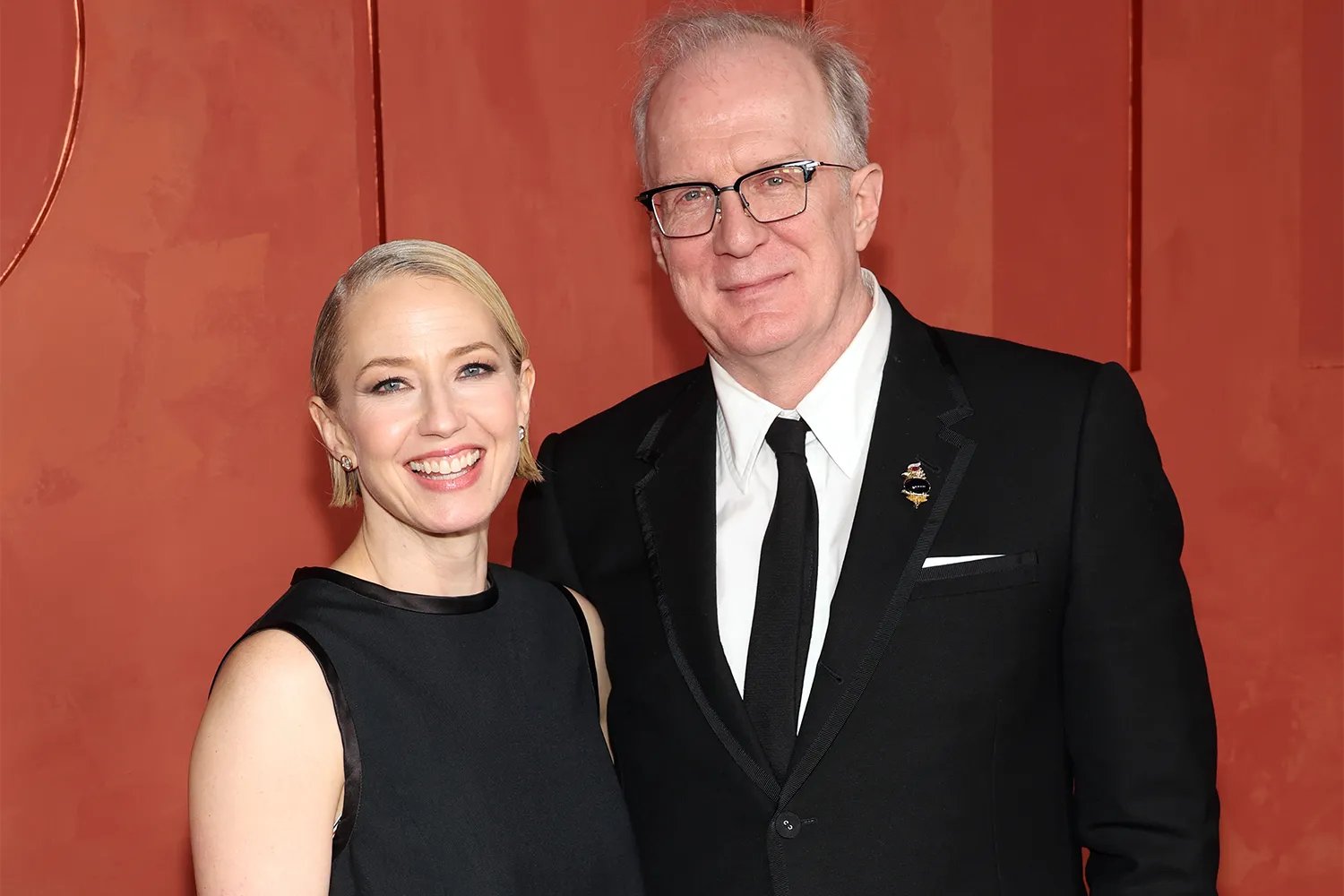 Carrie Coon and Tracy Letts attend the HBO & Max Post Emmys Reception at San Vicente Bungalows on September 15, 2024, in West Hollywood, California.