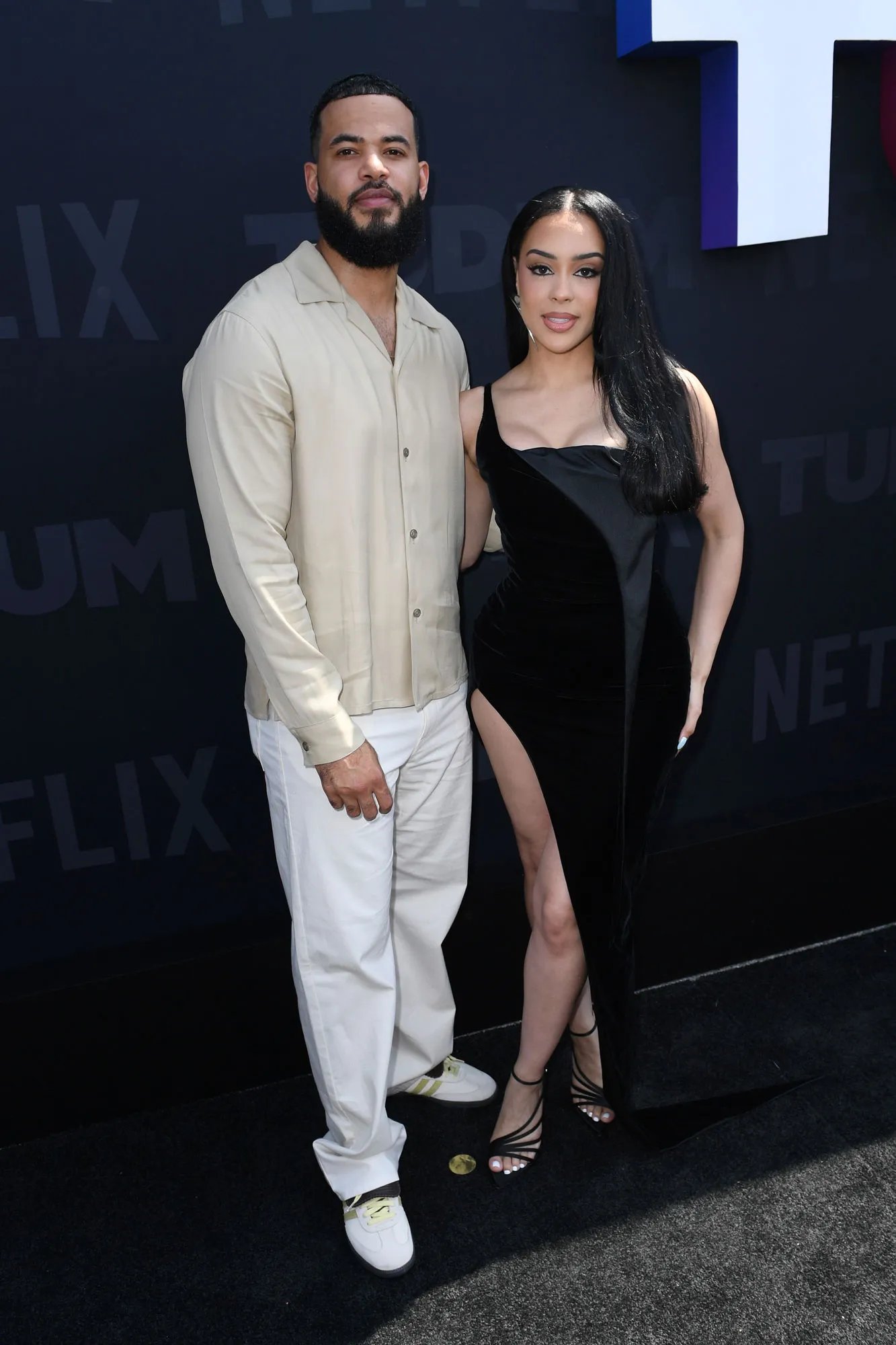 Desmond Scott and Kristy Scott attend NETFLIX TUDUM 2025: THE LIVE EVENT at The Kia Forum on May 31, 2025 in Inglewood, California.