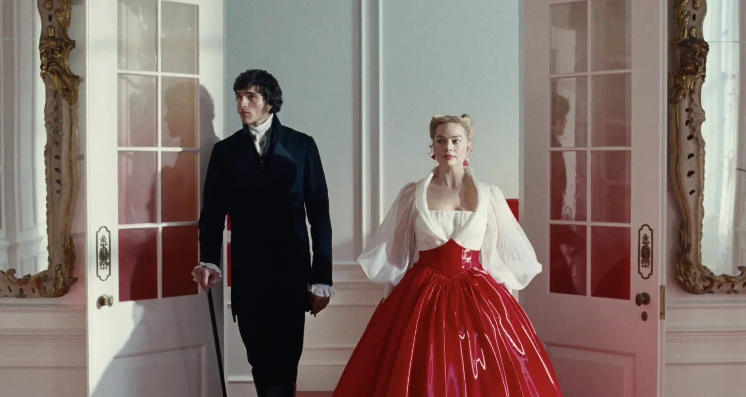 Jacob Elordi and Margot Robbie in Wuthering Heights