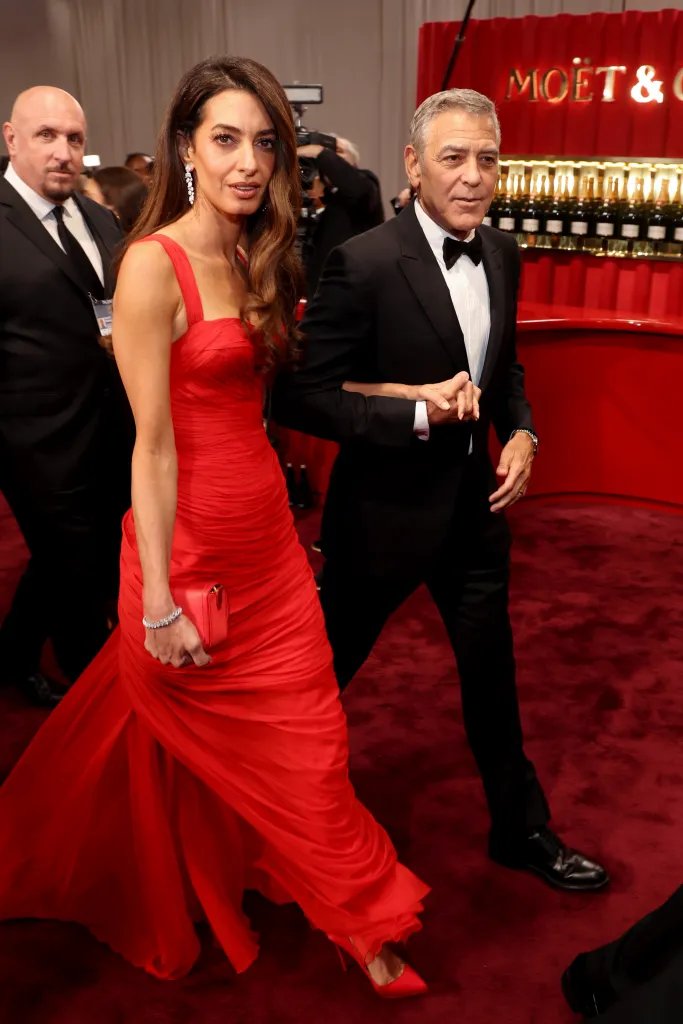 George and Amal Clooney at the 83rd Annual Golden Globe Awards