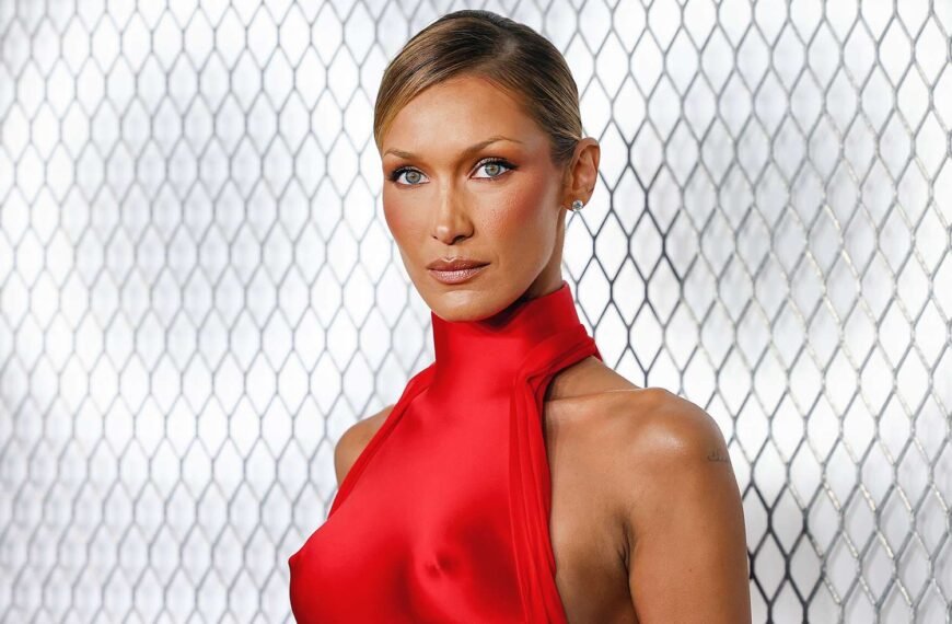 Bella Hadid Shines in Red at New York City Beauty Premiere