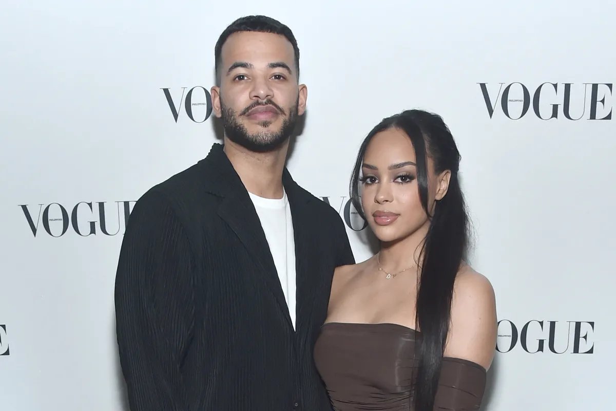 Desmond Scott and Kristy Scott attend H.E.R.'s Vogue Philippines Cover And Pre-Grammy Celebration at Bar Lis on February 03, 2023 in Los Angeles, California.