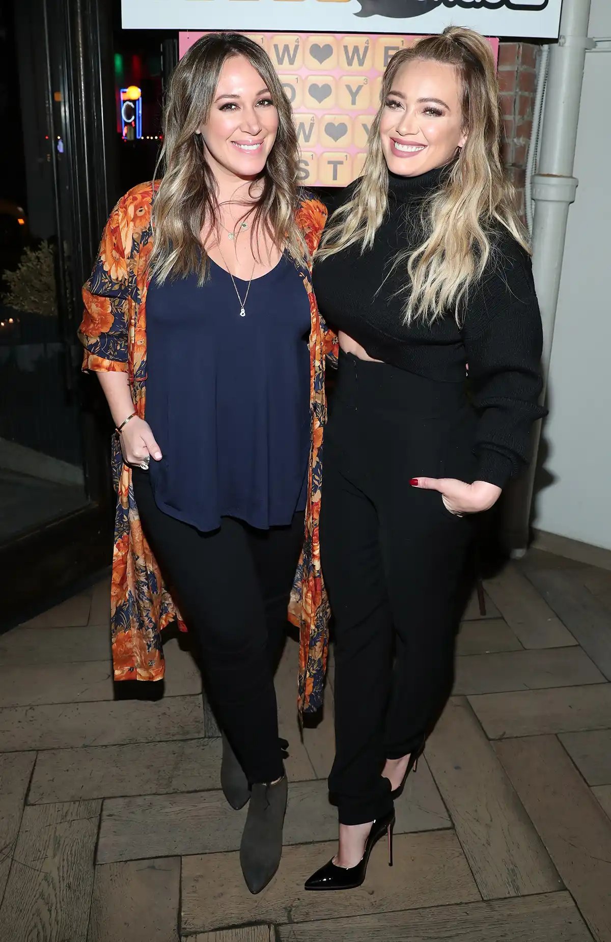 Haylie Duff (L) and Hilary Duff in West Hollywood in November 2017.