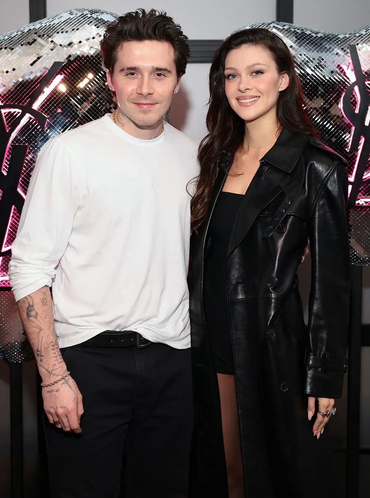 Brooklyn Beckham and Nicola Peltz attend YSL Beauty Candy Shoppe on February 08, 2024 in New York City
