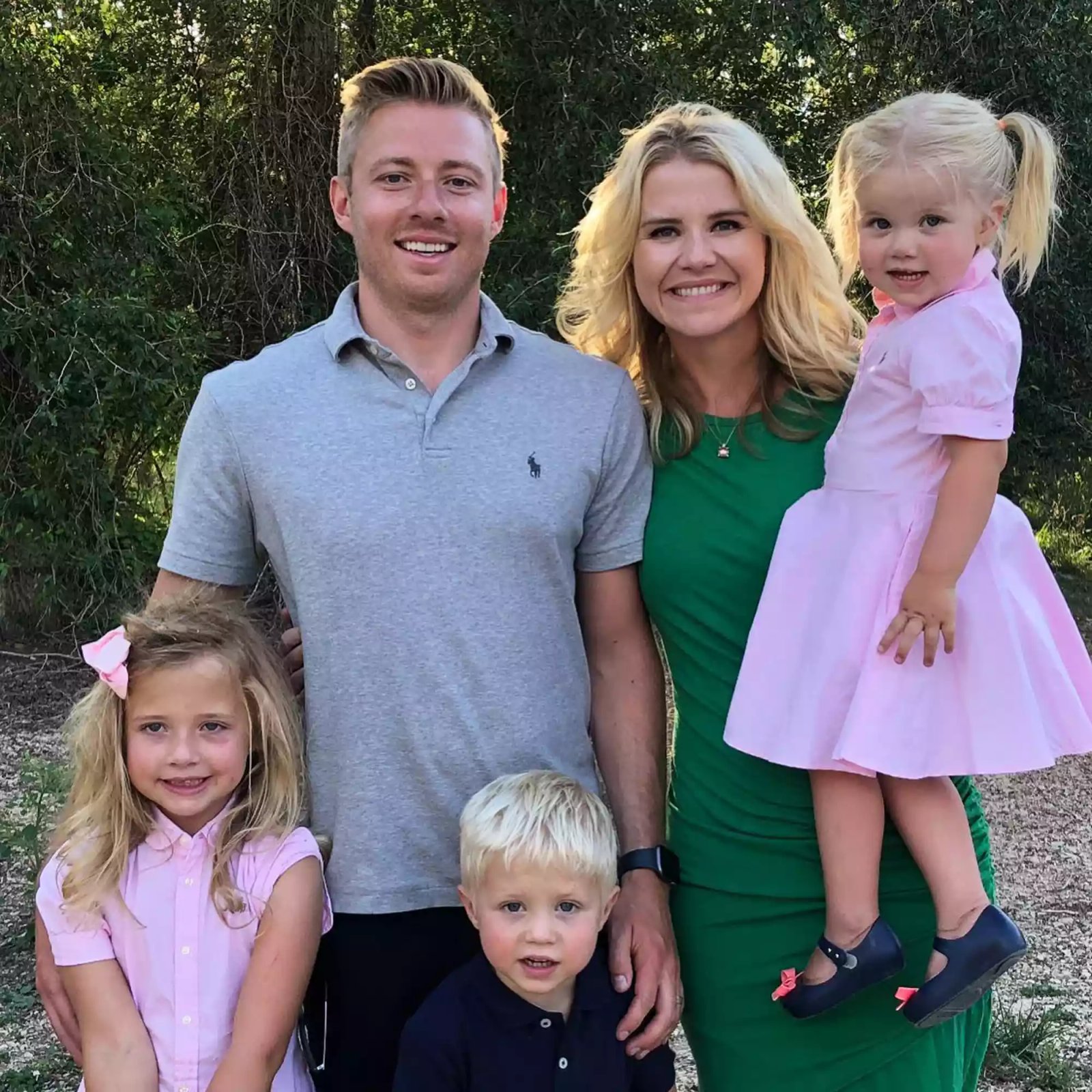 Elizabeth Smart and Matthew Gilmour with their kids Chloe, James, and Olivia.