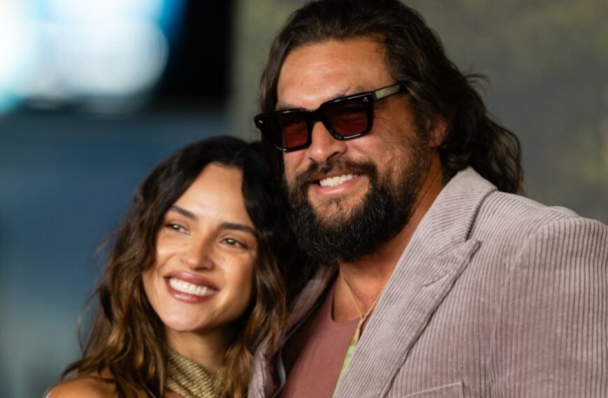 Adria Arjona Dazzles in a Bodycon Dress with Chic Cutout for Date Night with Jason Momoa