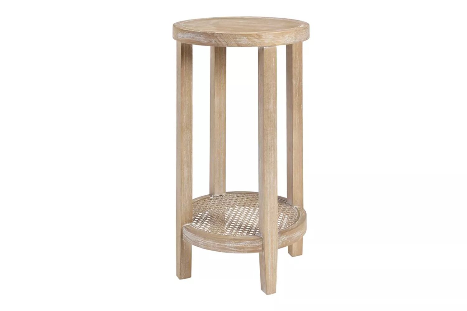 Martha Stewart Harley Round End Table with Cane Detail