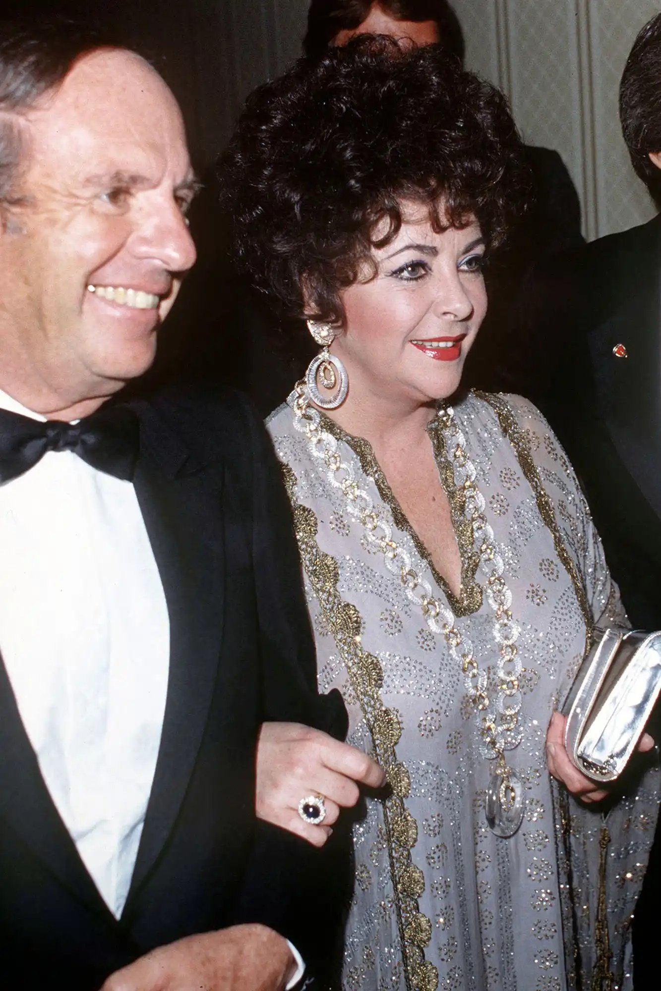 Elizabeth Taylor with fiancé Victor Luna.