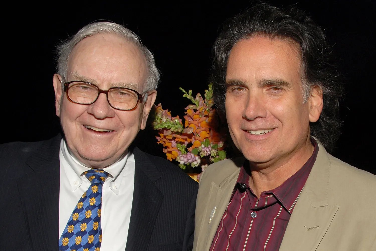 Warren Buffett and Peter Buffett attend the Peter Buffett performance at The Paley Center for Media on October 3, 2008 in Beverly Hills, California.