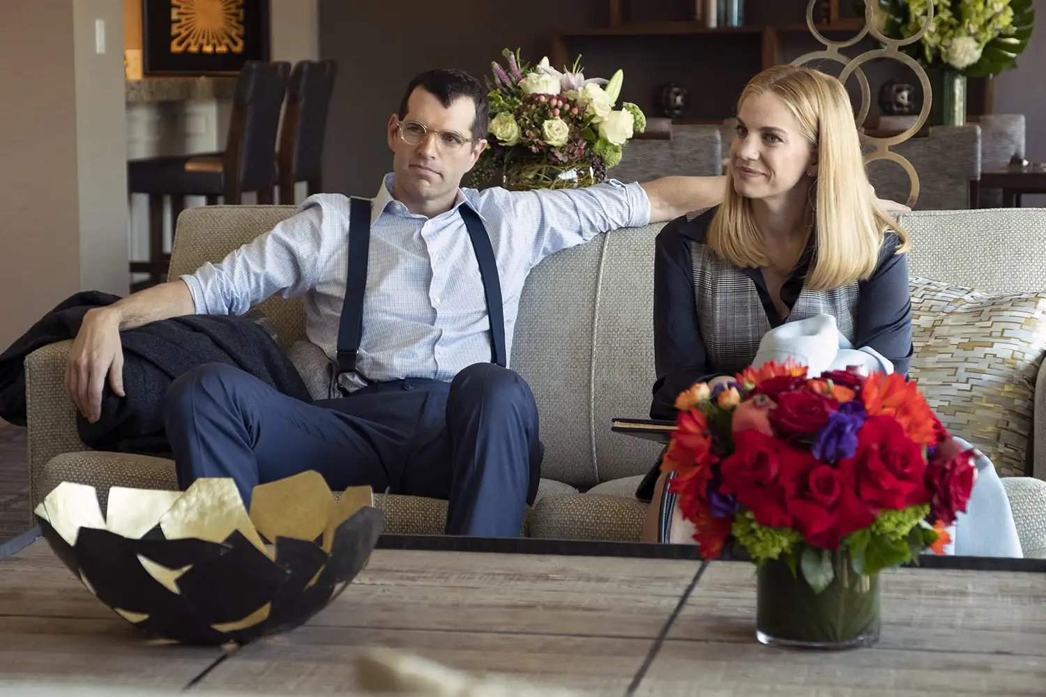 Timothy Simons as Jonah Ryan and Anna Chlumsky as Amy Brookheimer 'Veep' TV Show Season 7 - 2019
