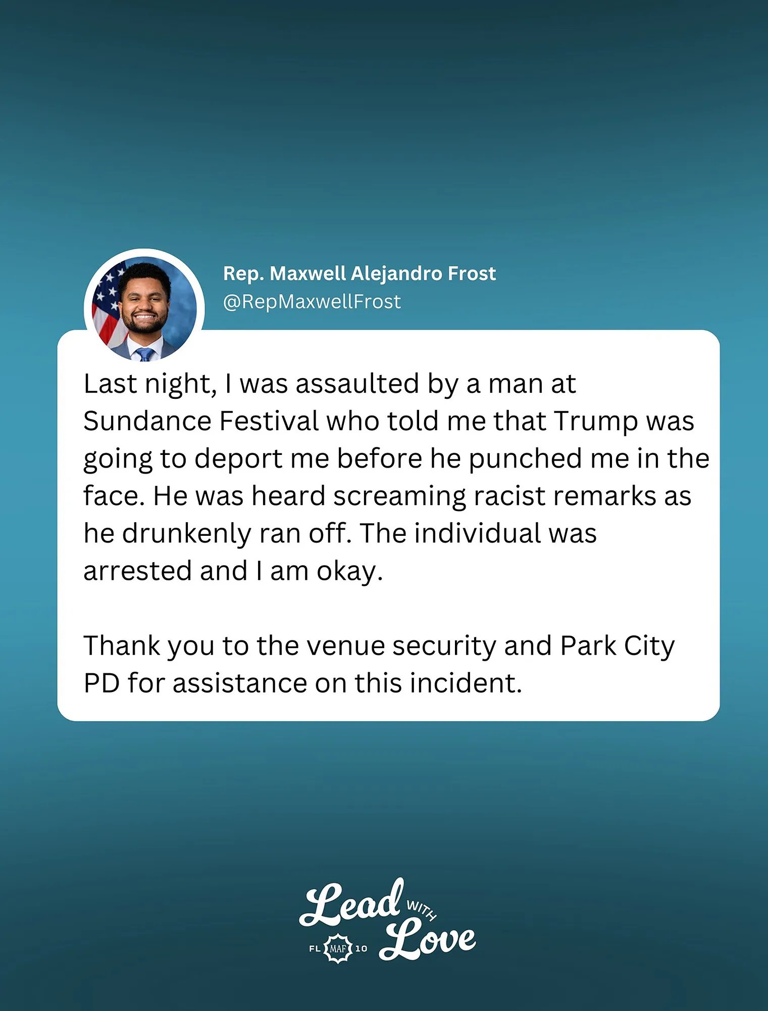 Congressman Claims He Was ‘Punched in the Face’ at Sundance Film Festival, Told Trump Was ‘Going to Deport’ Him