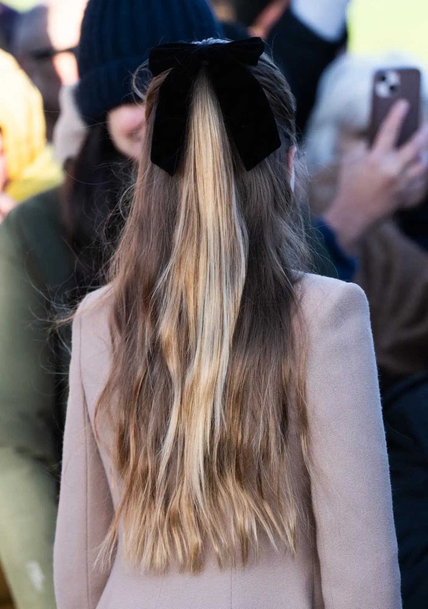 Princess Charlotte of Wales, hair detail, attends the Christmas Morning Service at Sandringham Church on December 25, 2025 in Sandringham, Norfolk.