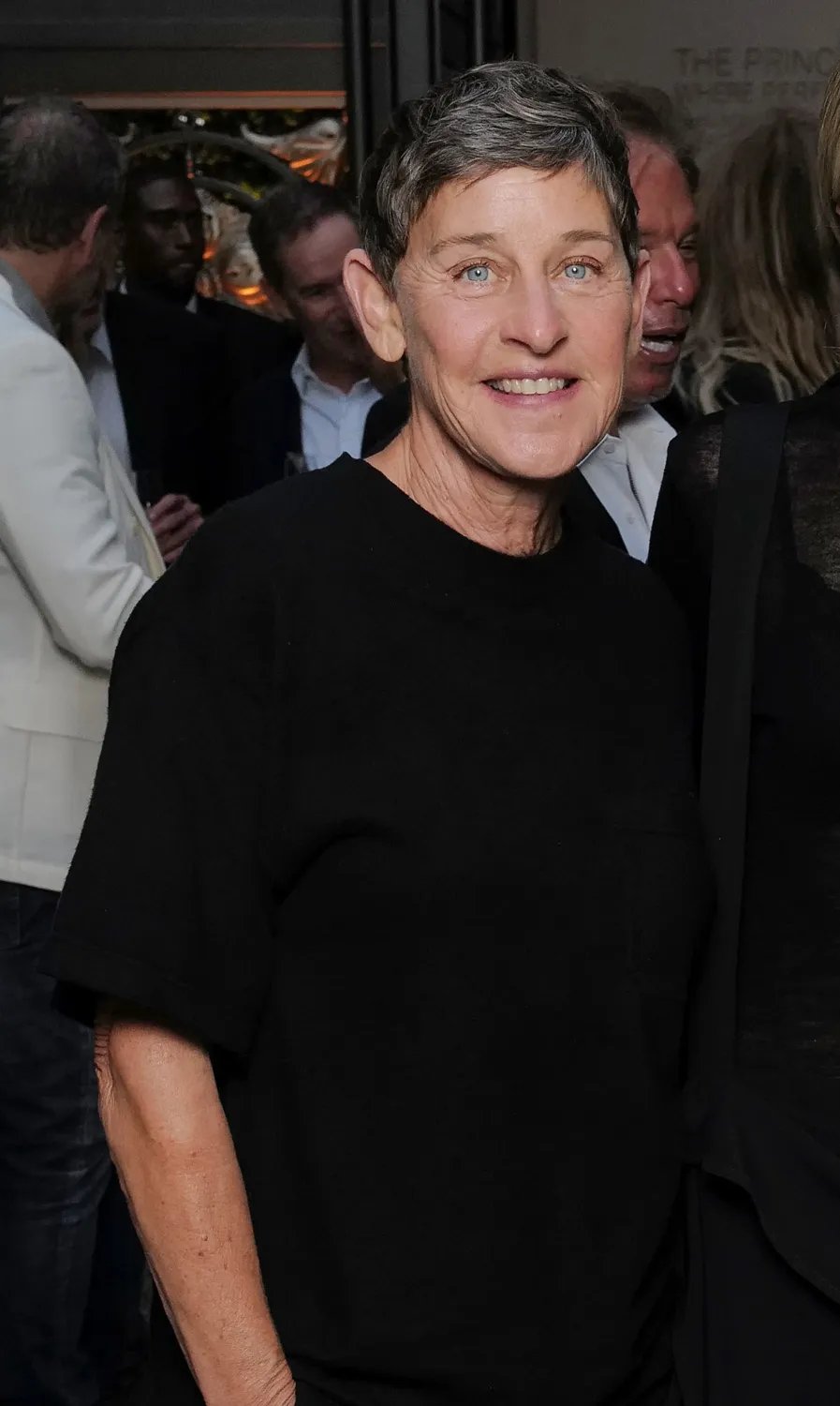 Ellen DeGeneres, Portia de Rossi and Bella Hunter attend the Unveiling of RH Paris, The Gallery on the Champs-Élysées on September 04, 2025 in Paris, France