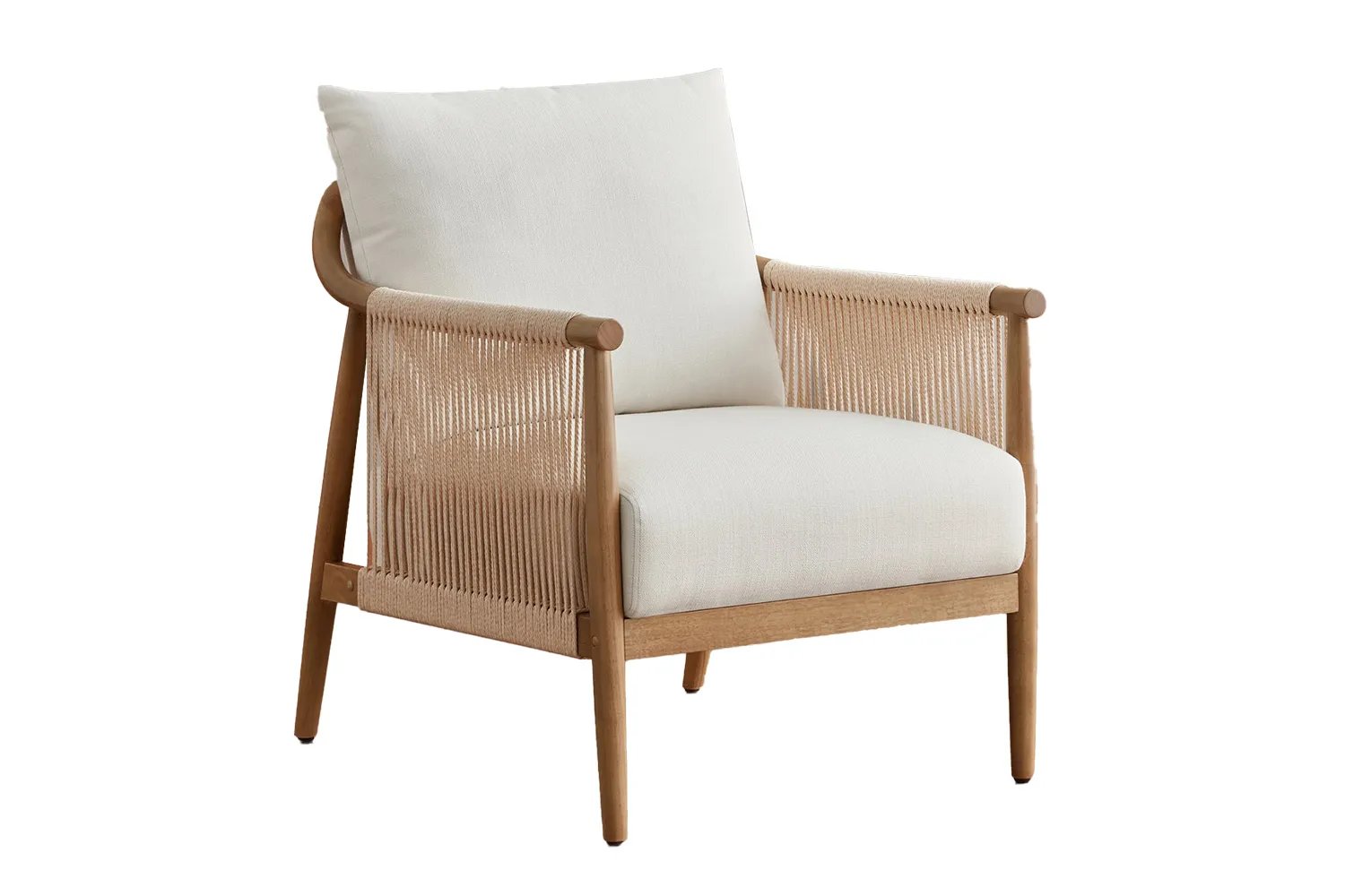 Kelly Clarkson home hand-woven rope armchair