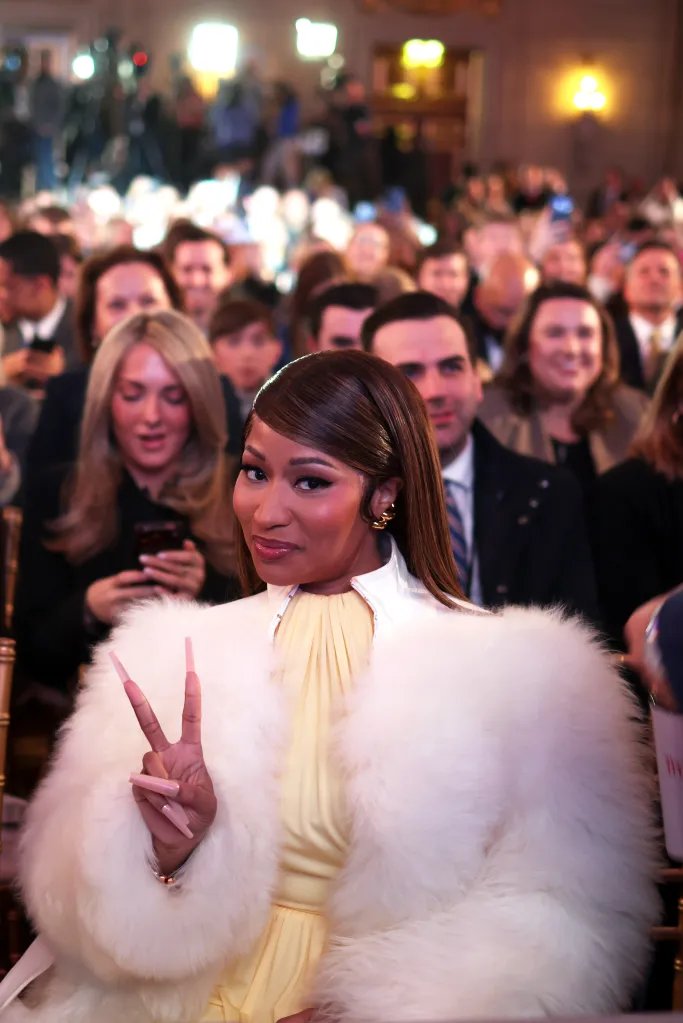 Musician Nicki Minaj attends the Trump Accounts Summit.