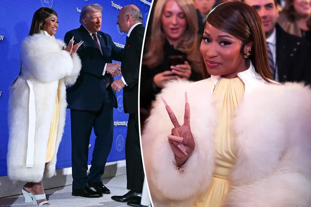 Nicki Minaj Shines at Trump Event in Stylish Alaïa Outfit and Impressive Manicure