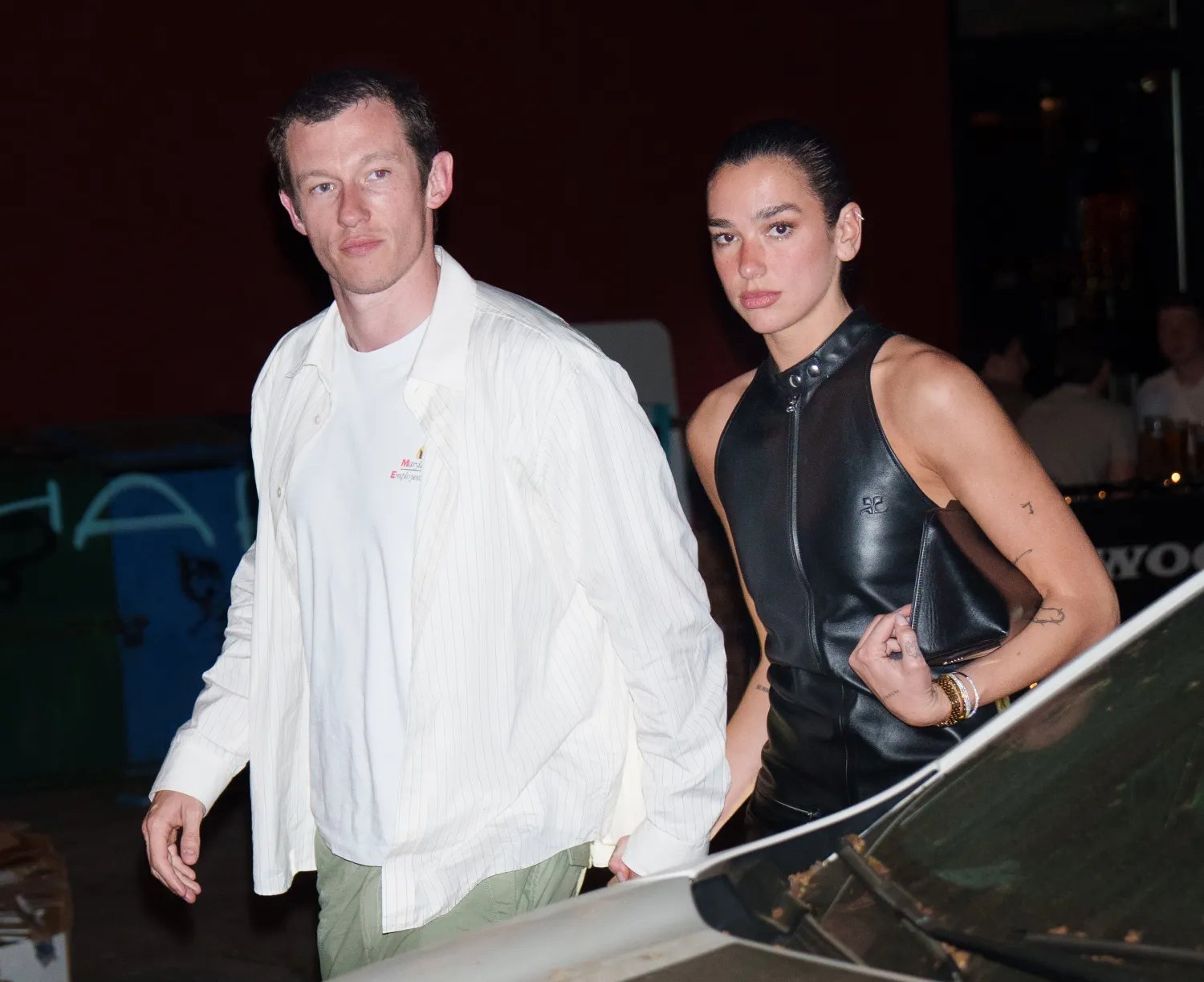 Callum Turner and Dua Lipa seen in New York City