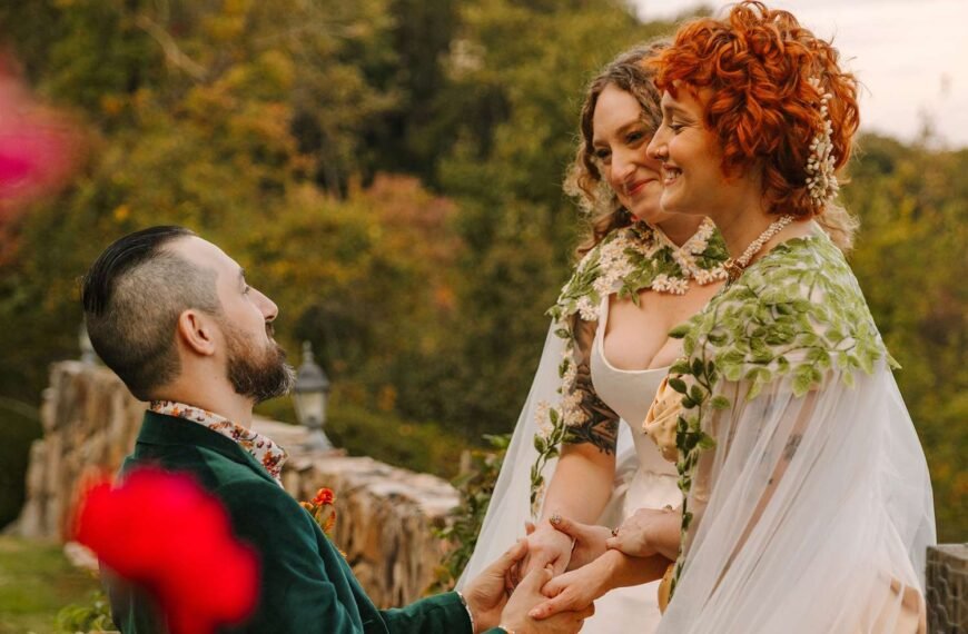 A Throuple Shares the Traditions They Chose to Skip for Their Unique Wedding