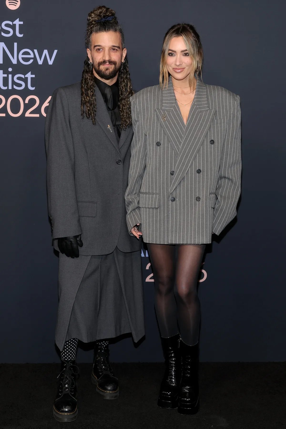 Mark Ballas and BC Jean at Spotify's 2026 Best New Artist Party at LA's The Lot at Formosa on January 29, 2026 in West Hollywood, California.