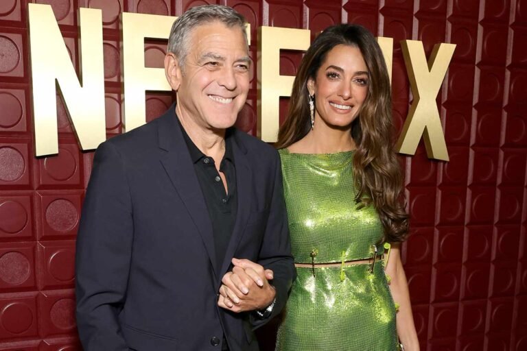 Amal Clooney Stunning in Midriff-Baring Dress Held Together by Safety Pins at the 2026 Golden Globes Afterparty