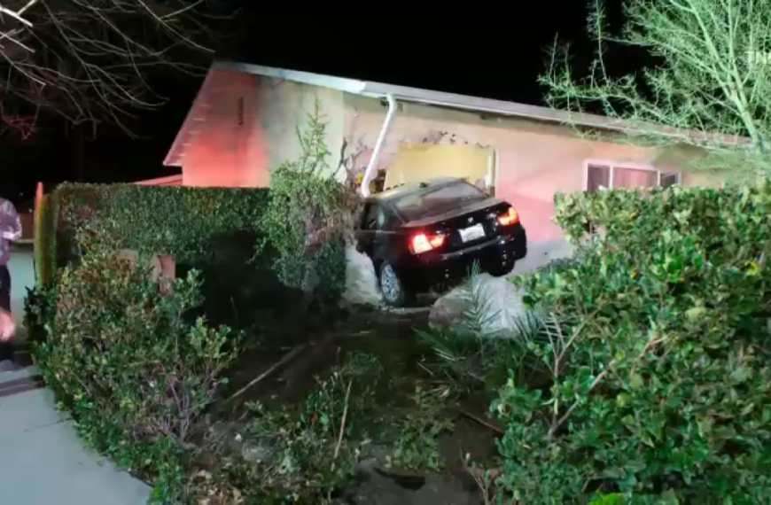 BMW Crashes into West Hills Home