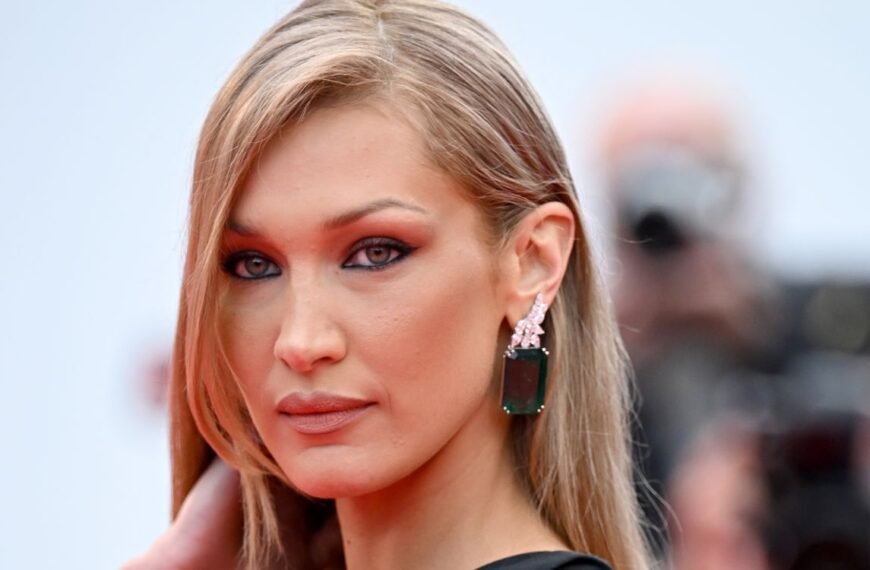 Bella Hadid Shows Off Her New Dark Hair and Stylish Blazer Look