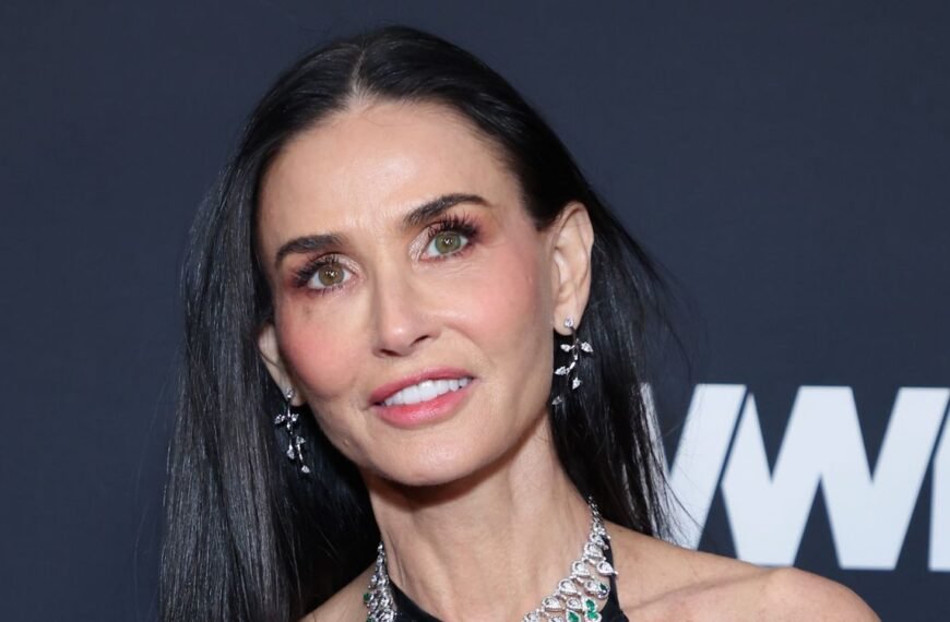 Demi Moore Celebrates Her Natural Beauty in a Simple Slip Dress and Minimal Makeup