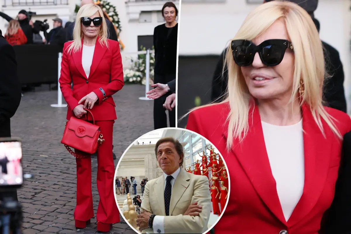 Donatella Versace Pays Tribute to Valentino with His Iconic Red Color
