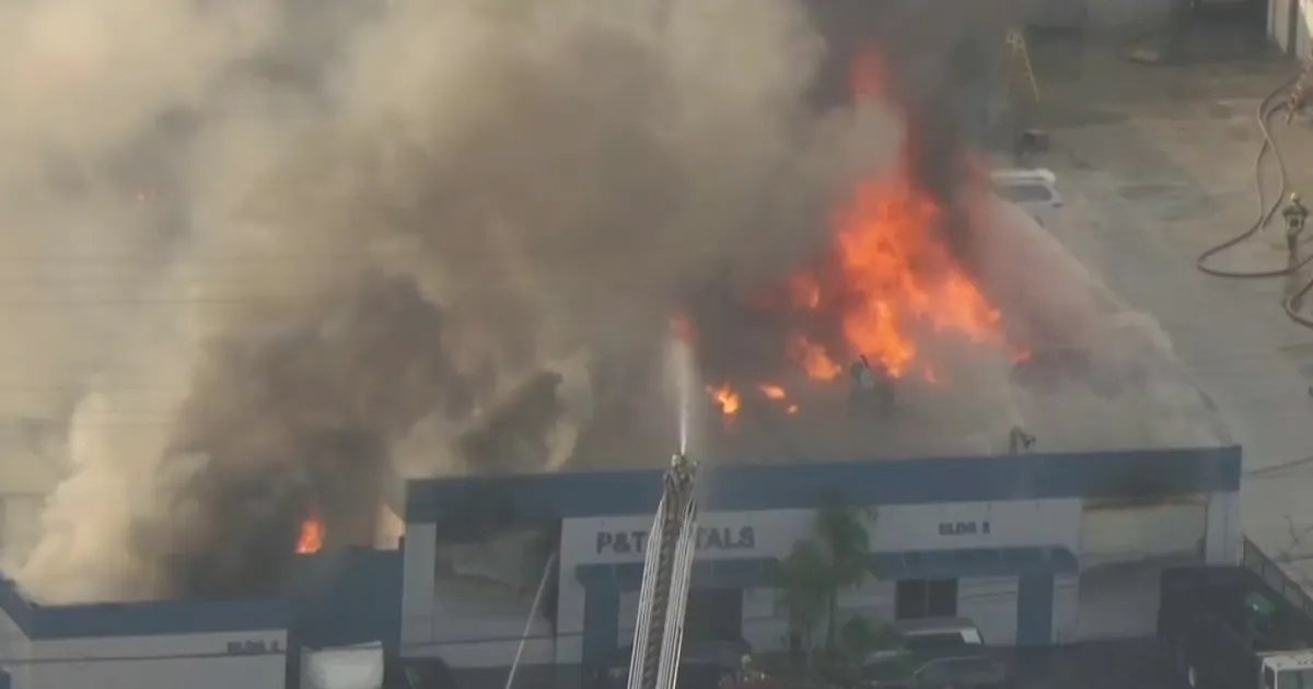 Emergency Response Teams Handle Warehouse Explosion Near South El Monte