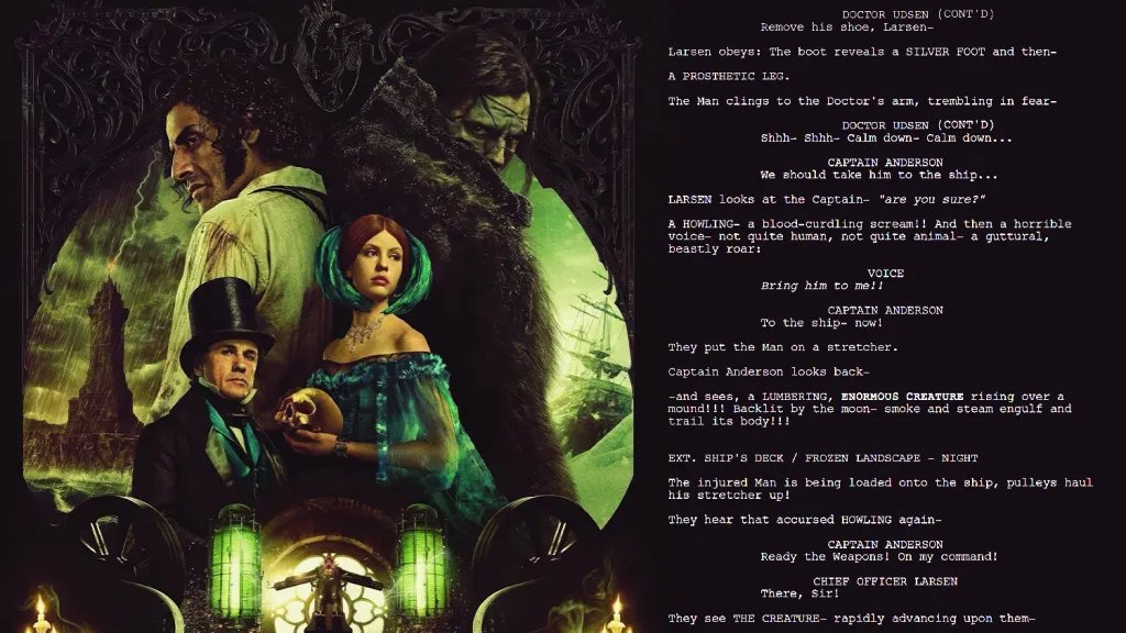 Explore the Screenplay That Brings Guillermo Del Toro's Vision of Mary Shelley's Gothic Monster to Life