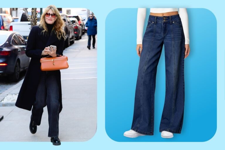 How Laura Dern's Dark Wash Jeans Create a Leg-Lengthening Look for Under $30
