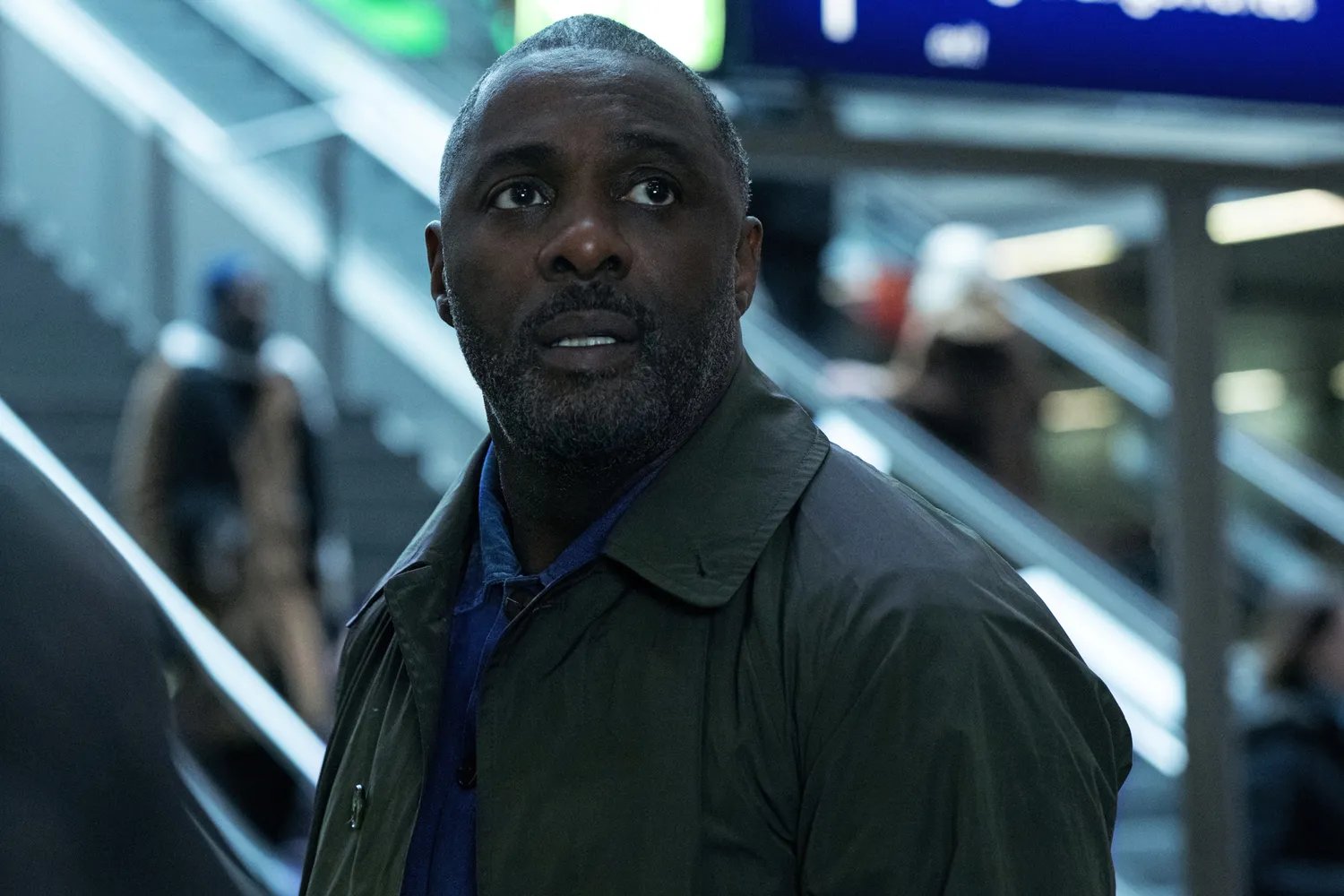 Idris Elba in "Hijack," premiering January 14, 2026 on Apple TV.