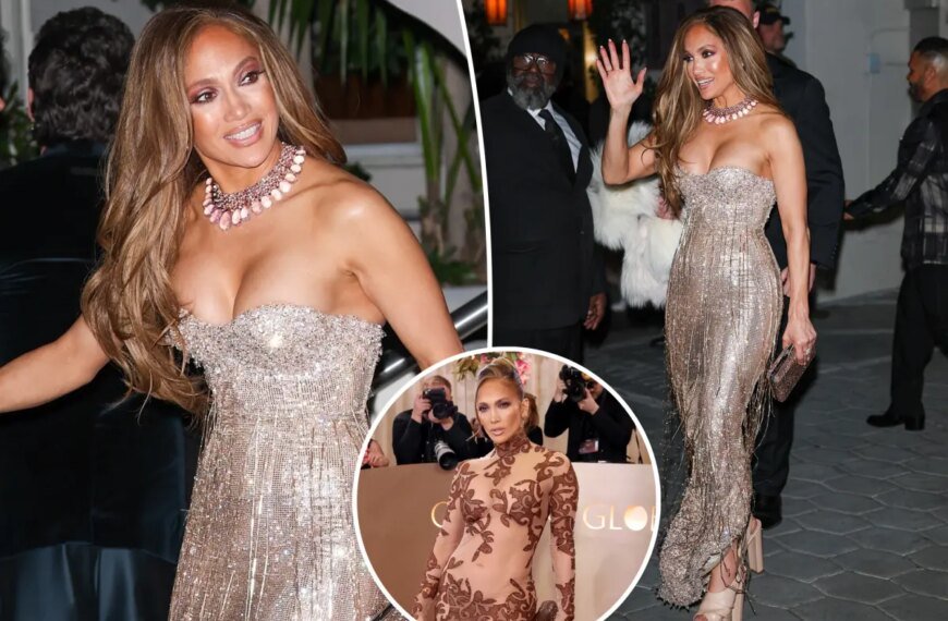 Jennifer Lopez Dazzles in a Stylish Corset at the Golden Globes Afterparty