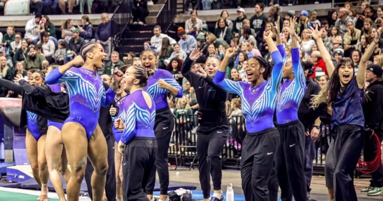 Jordan Chiles Shines on Floor Exercise, Leading UCLA Gymnasts to Victory Over Michigan State