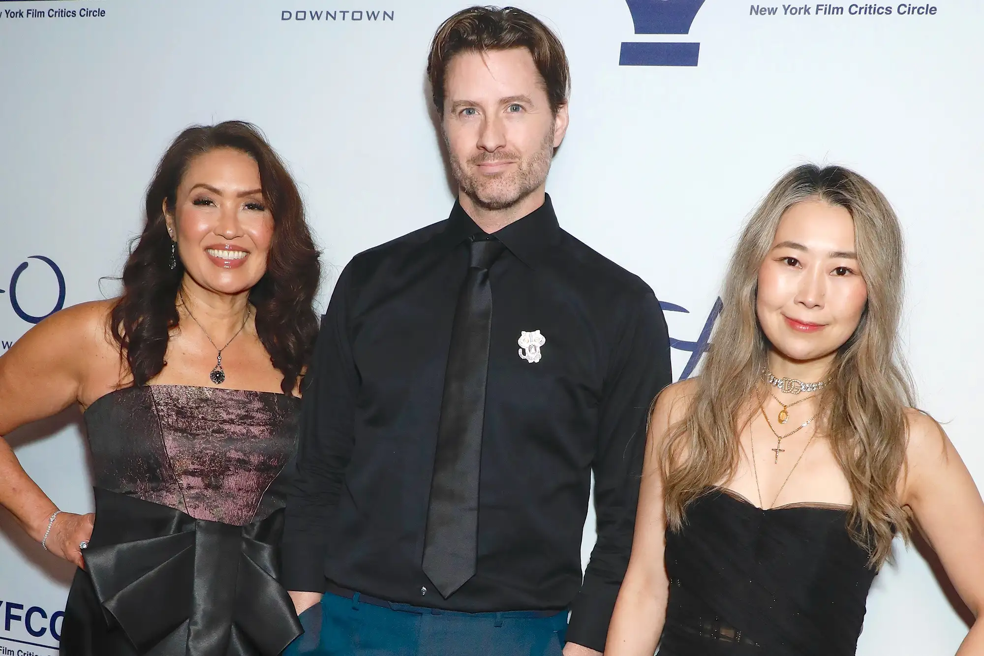 Michelle Wong, Chris Appelhans and Maggie Kang at the New York Film Critics Circle Awards, New York, USA