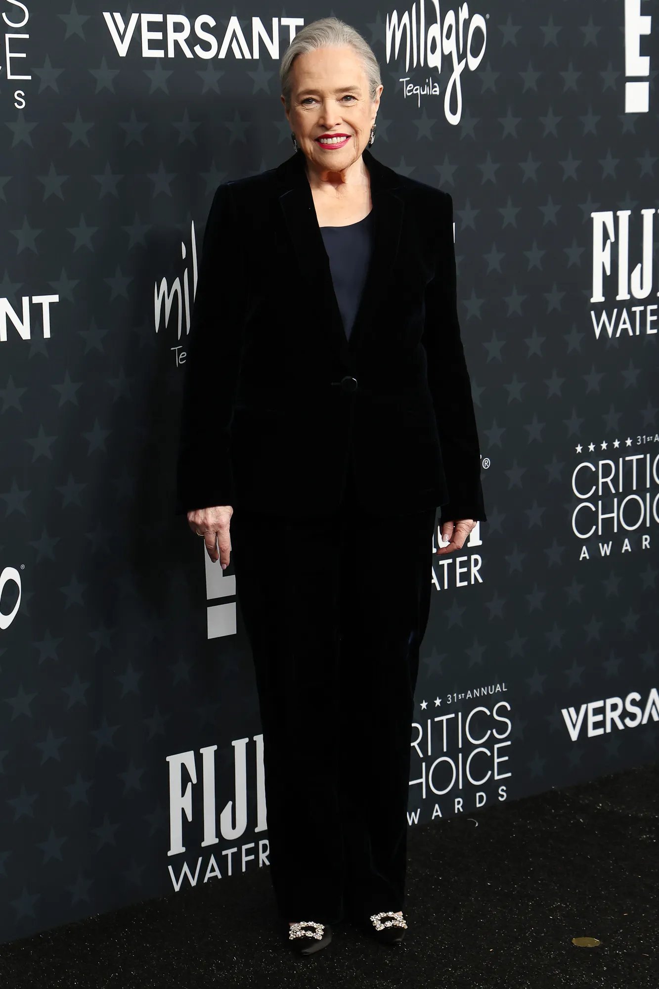 Kathy Bates at the 31st Annual Critics Choice Awards held at the Barker Hangar on January 04, 2026, in Santa Monica, California.