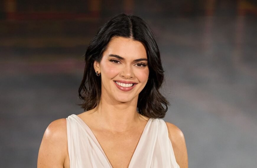 Kendall Jenner Stuns in a Striking 3D Tiger Midi Dress