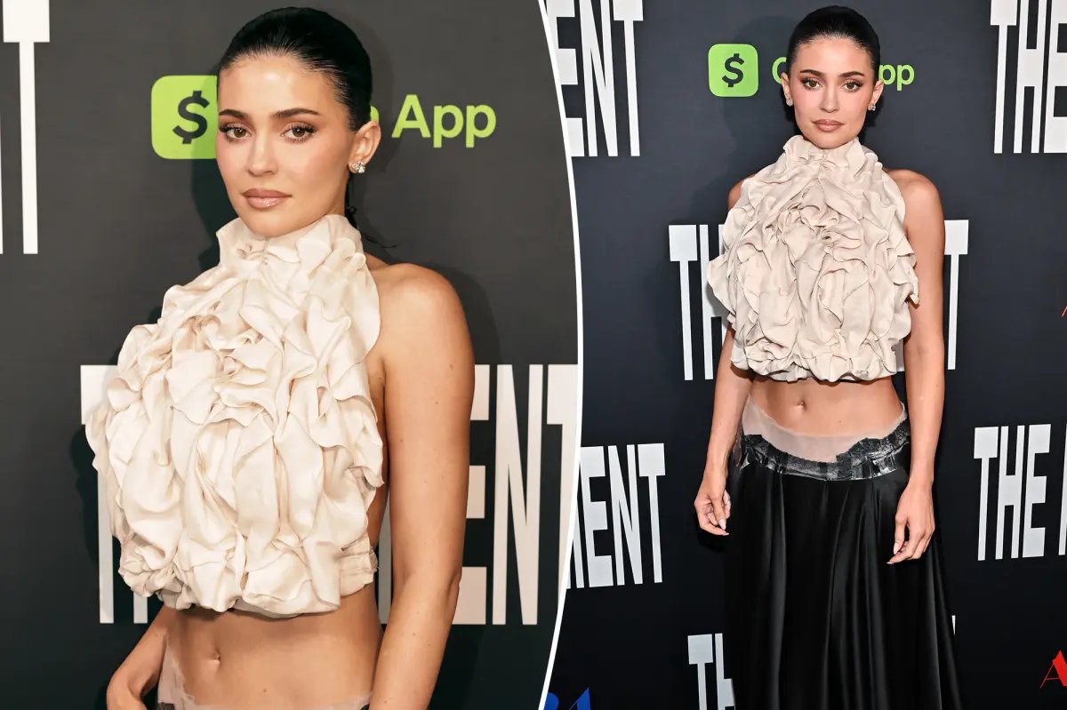 Kylie Jenner Stuns in a Chic Crop Top and Skirt at 'The Moment' Premiere