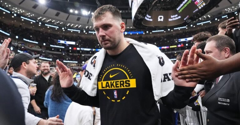 Lakers Star Luka Doncic Sustains Left Leg Injury After Slipping in Cleveland