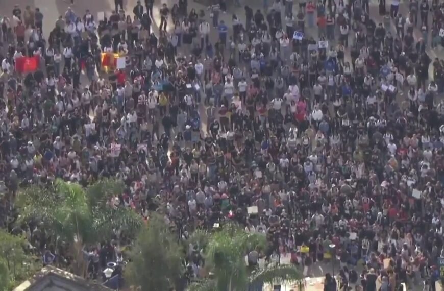 Large Turnout for ICE Protest at UCLA