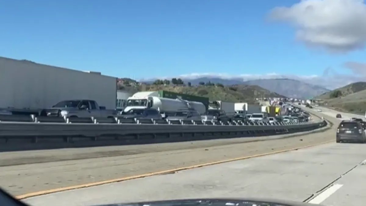 Major Truck Accident Shuts Down Section of 5 Freeway in Northern LA County