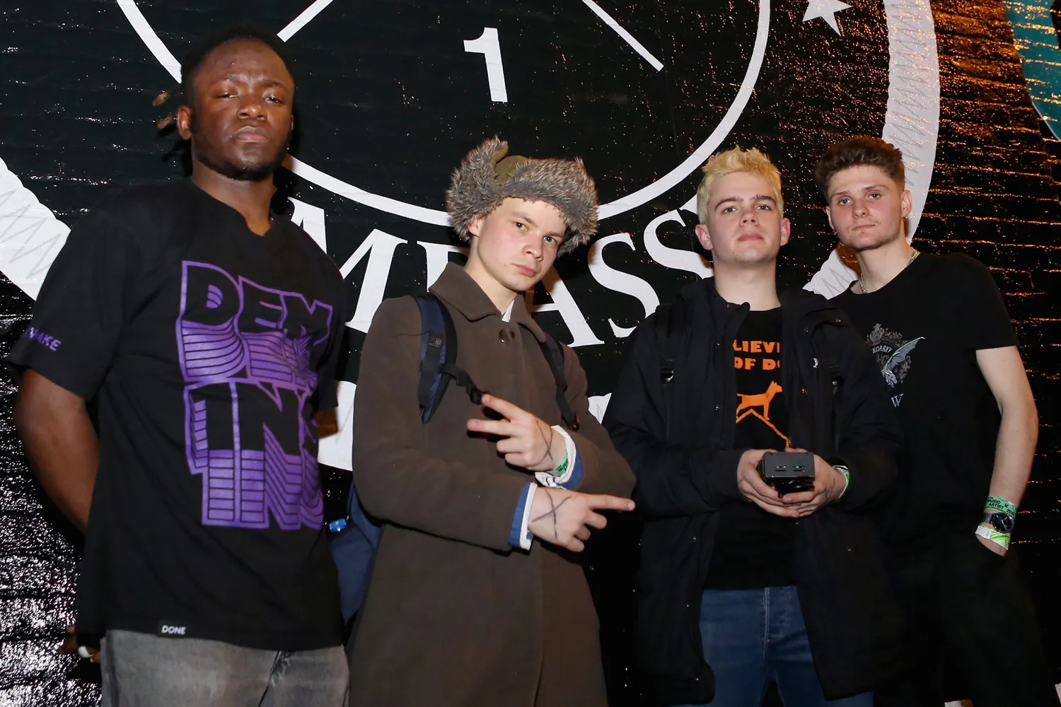 Morgan Simpson, Geordie Greep, Cameron Picton, and Matt Kelvin of black midi attend ATC during the 2019 SXSW Conference and Festivals at Latitude 30 on March 12, 2019 in Austin, Texas.