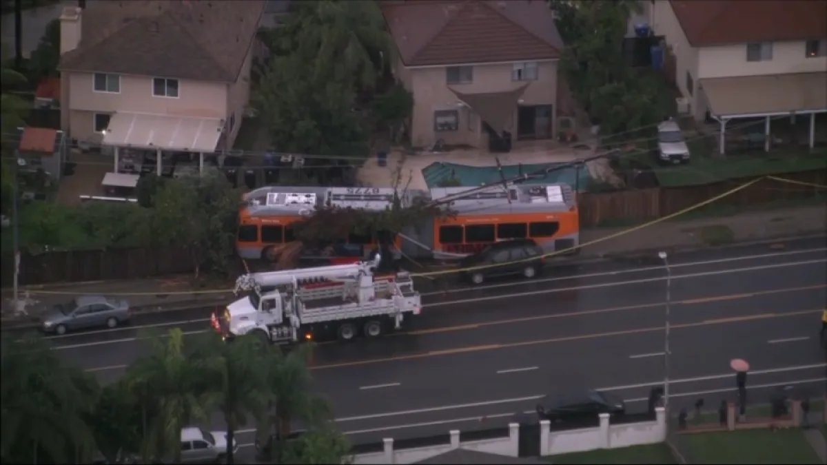 Metro Bus Crashes into Backyard in Lake View Terrace