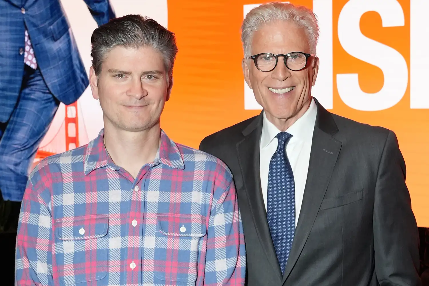 Mike Schur and Ted Danson attend Netflix's 'A Man on the Inside' Tastemaker at Netflix Home Theater on December 06, 2024 in Los Angeles, California.