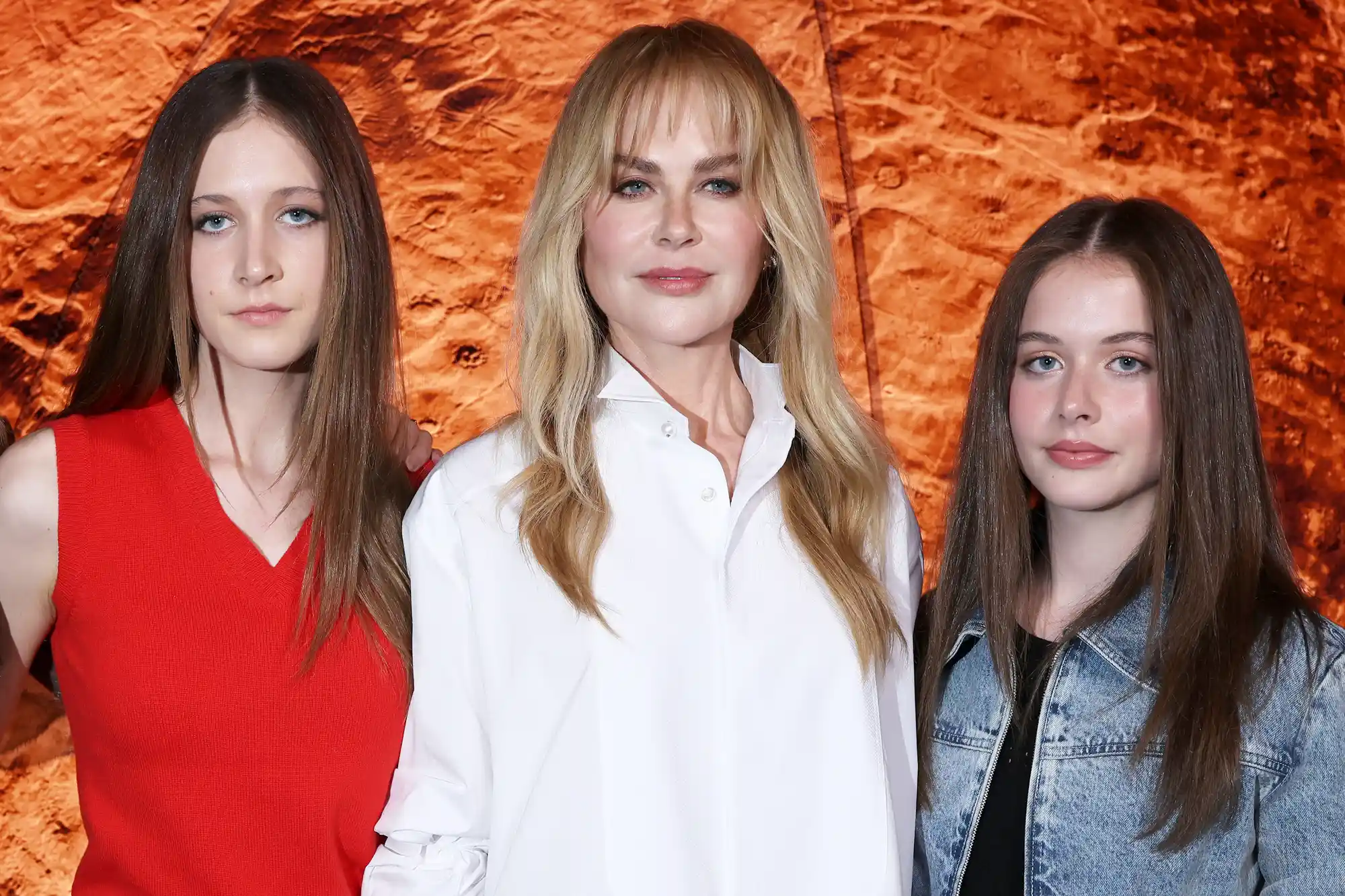 Sunday Rose Kidman Urban, Nicole Kidman and Faith Margaret Kidman-Urban attend the Chanel Womenswear Spring/Summer 2026 