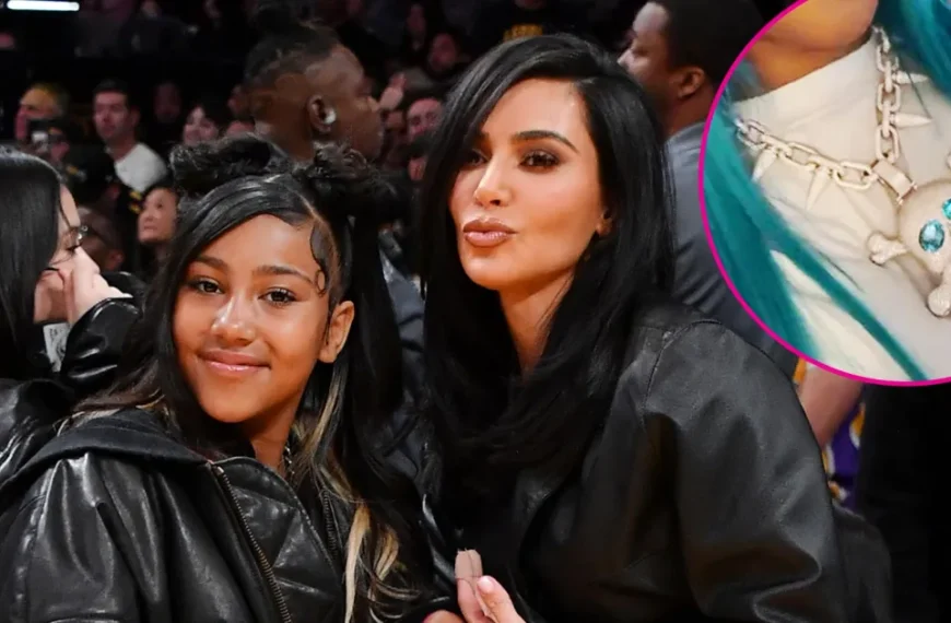 North West Proudly Wears a Stunning 106-Carat Skull Necklace from Her Mom, Kim Kardashian
