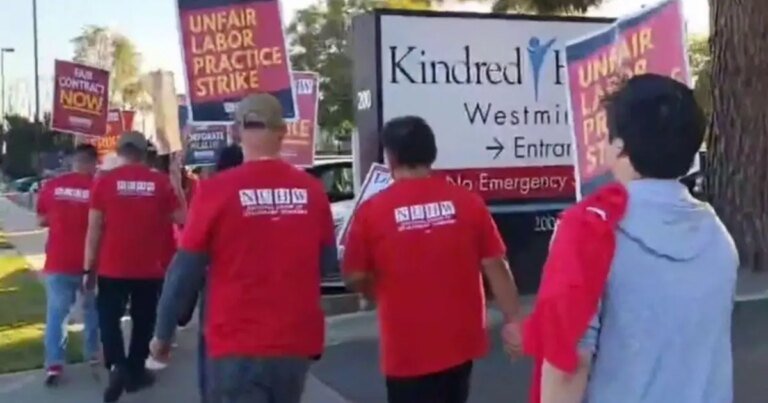 Over 300 Hospital Workers in Orange County Join Together in Strike