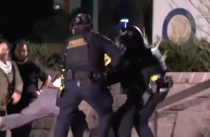 Protester Hurt During Confrontation with Federal Agent in Santa Ana