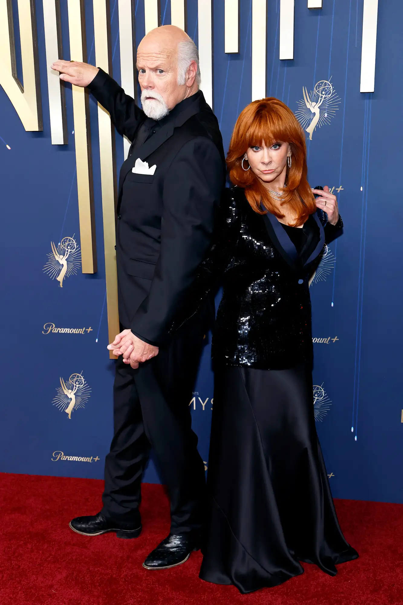 Rex Linn and Reba McEntire attend the 77th Primetime Emmy Awards at Peacock Theater