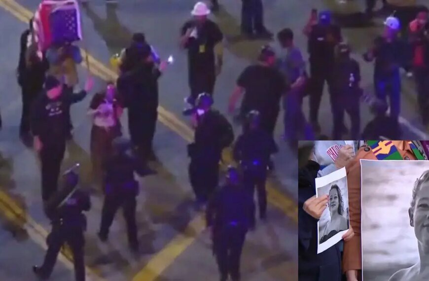 Renee Good Leads Protest in Los Angeles Following Minneapolis ICE Shooting